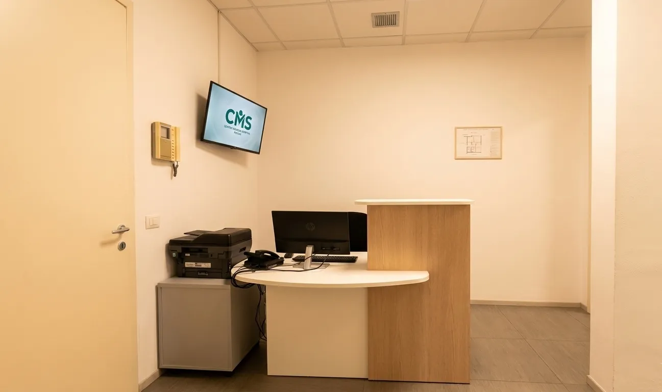 Reception e sala d'attesa del Centro Medicina Sportiva Pistoia